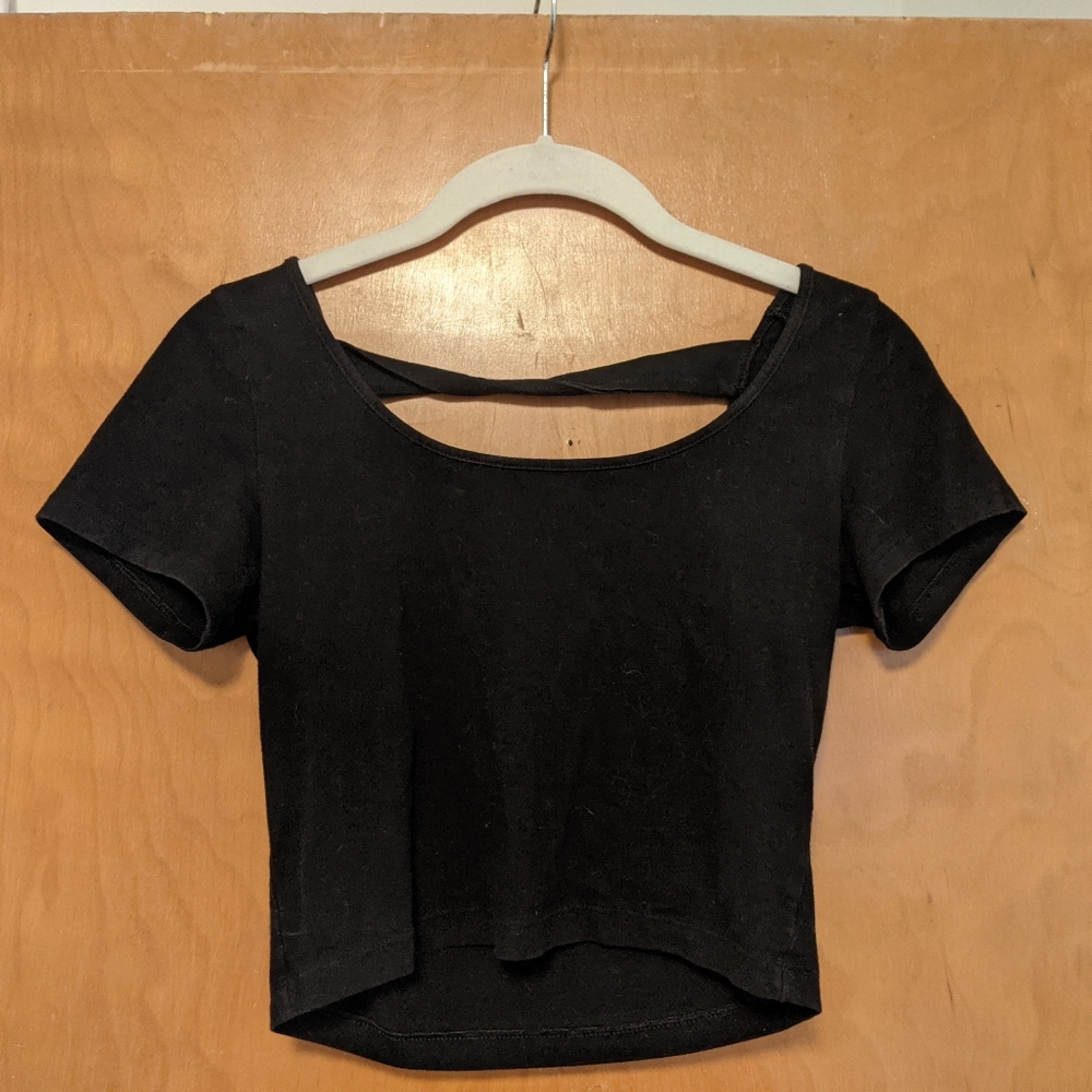 Black Skater Crop Top